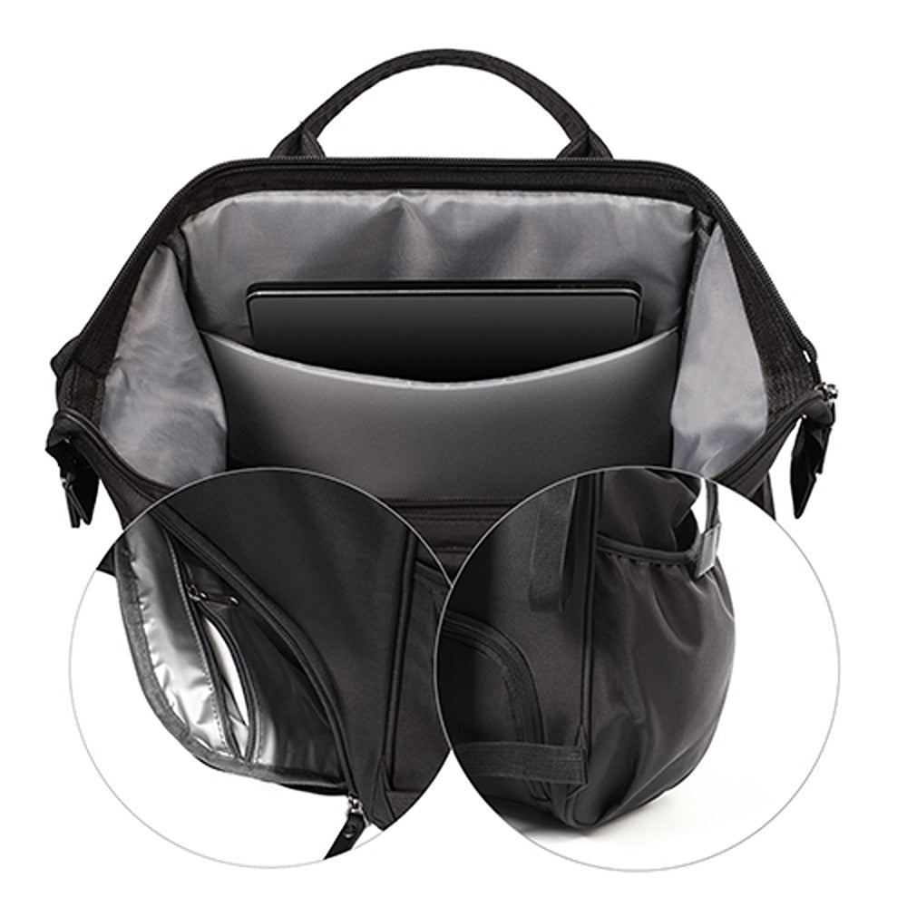 Zaino Mamma Stile Moderno Nero