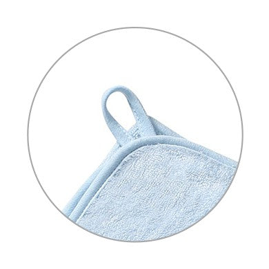 Accappatoio con Cappuccio in Bambù Naturale 100X100 Azzurro