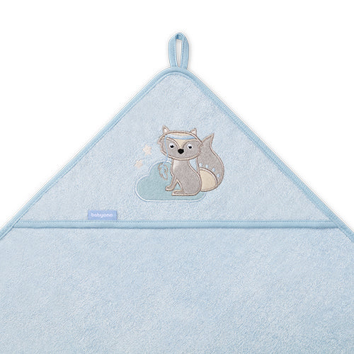 Accappatoio con Cappuccio in Bambù Naturale 100X100 Azzurro