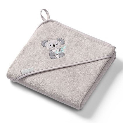 Accappatoio con Cappuccio in Bambù Naturale 100X100 Grigio