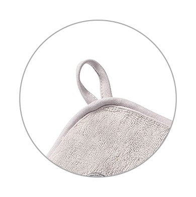 Accappatoio con Cappuccio in Bambù Naturale 100X100 Grigio