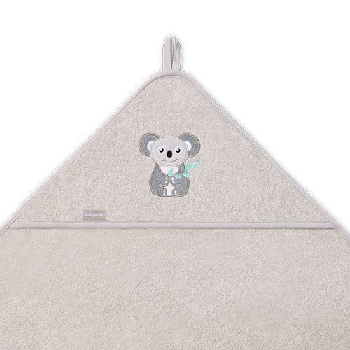 Accappatoio con Cappuccio in Bambù Naturale 100X100 Grigio