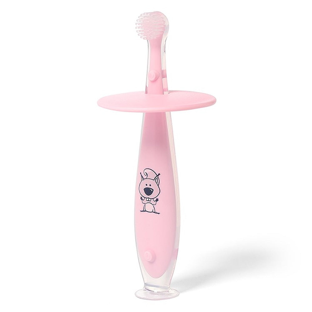 Spazzolino da Denti in Silicone Rosa