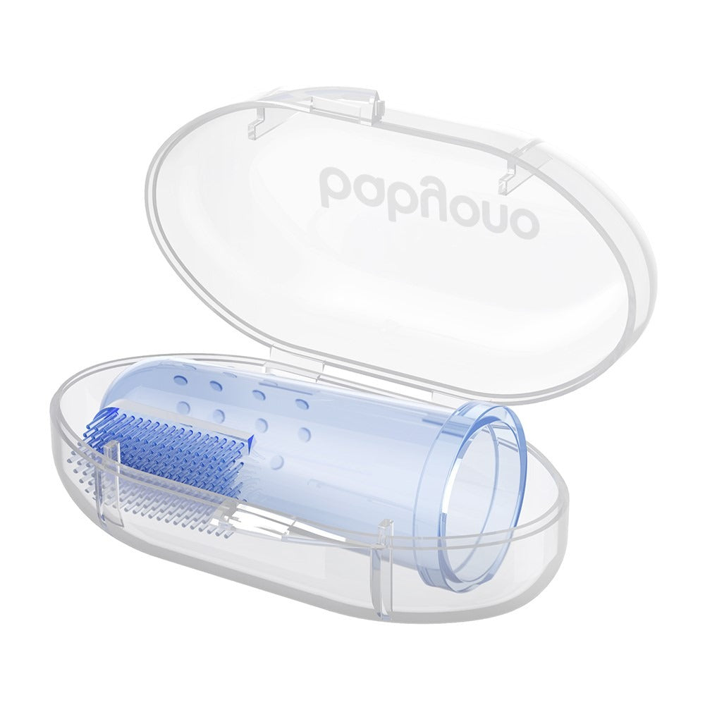 Spazzolino Primi Denti E Massagiagengive con Custodia Blu