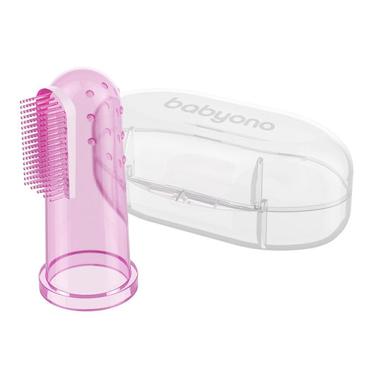 Spazzolino Primi Denti E Massagiagengive con Custodia Rosa
