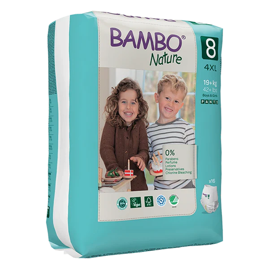 Pannolini Bambo Nature a Mutandina Taglia 8 19+ kg 16 pezzi