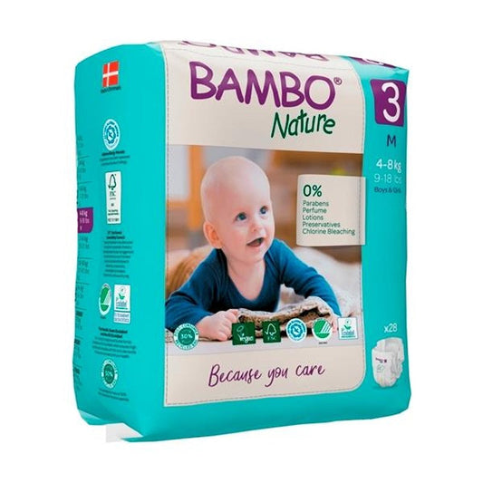 Pannolini Bambo Nature Taglia 3 4-8 kg 28 pezzi