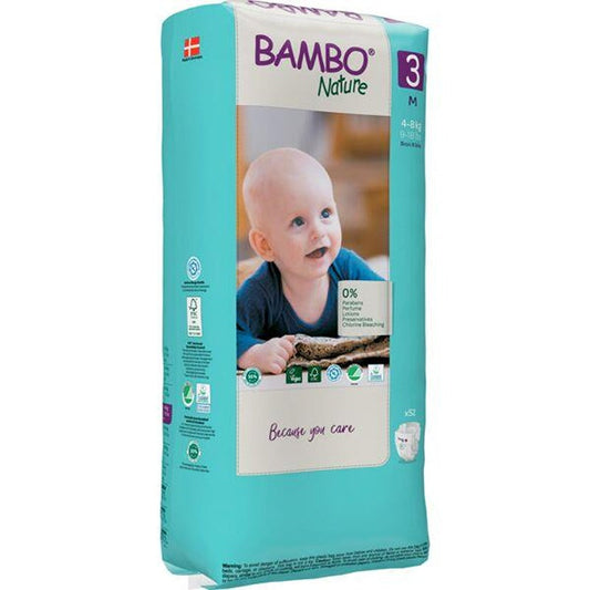 Pannolini Bambo Nature Taglia 3 4-8 kg 52 pezzi